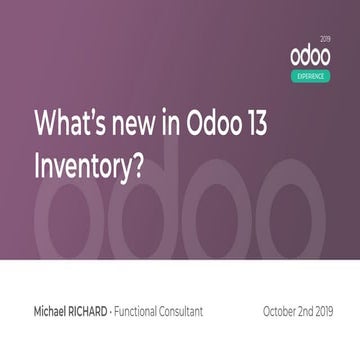 What's New in Odoo 13 Inventory?