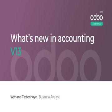 What's New in Odoo Accounting V13?