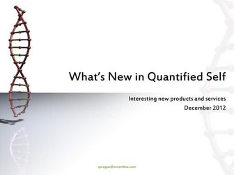 What’s new in quantified self