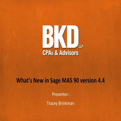 What's new in sage mas 90