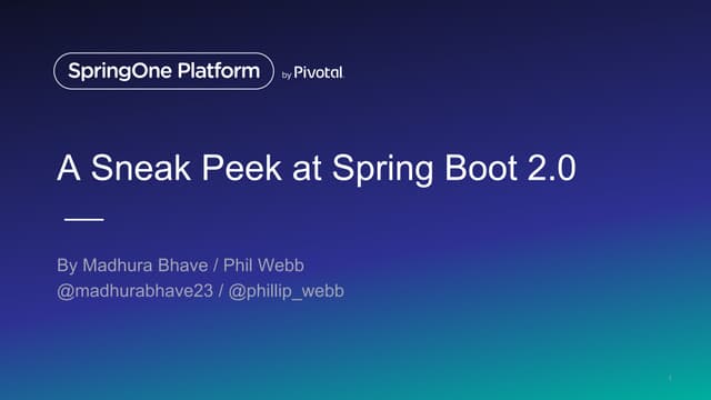 What's new in Spring Boot 2.0
