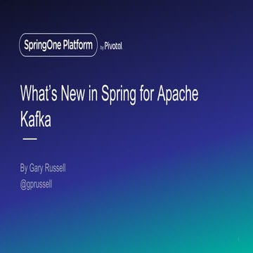 What's New in Spring for Apache Kafka 2.0