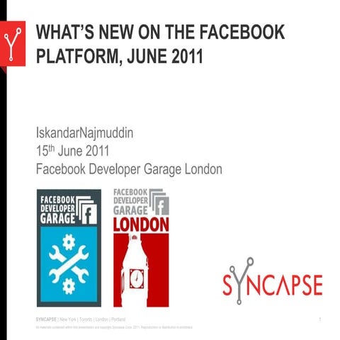 What's New on the Facebook Platform, June 2011
