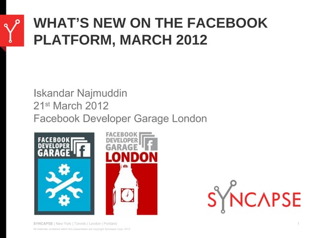 What's New on the Facebook Platform, March 2012