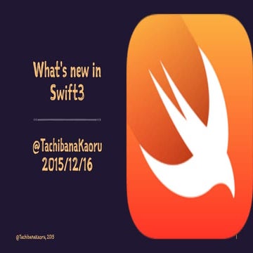 What's new Swift3 | PPT