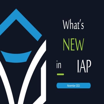 What's new with IAP? 