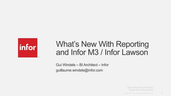 What’s New With Lawson Reporting?