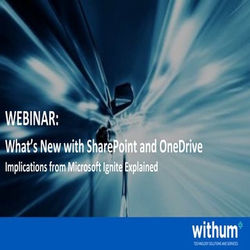 Webinar: What's New with SharePoint and OneDrive