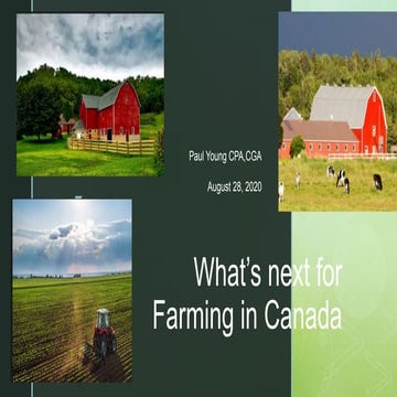 Farming in Canada| August 2020 | PPTX