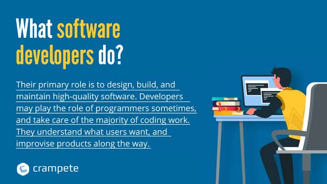 What Does Volume 30 Developer Do What software developers do | PPT
