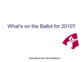 What's on the_ballot_for_2010