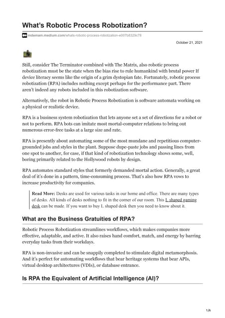 Whats robotic process robotization