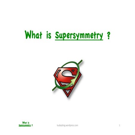 What's Supersymmetry?
