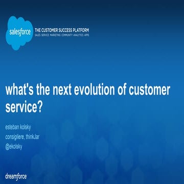 What's the next evolution of customer service - #DF2014 Deck