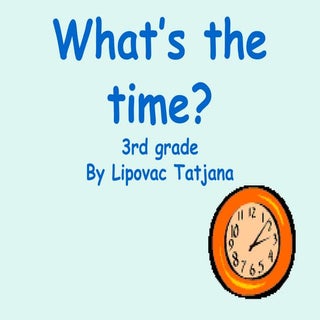 What's the time  3rd grade by Lipov...
