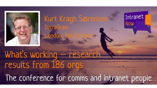 What's working - research results from 186 orgs - Kurt Kragh Sorensen