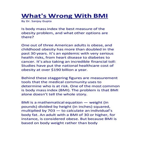 What's wrong with bmi