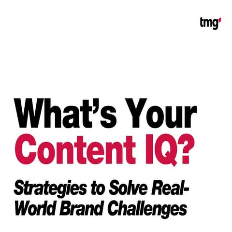 What's Your Content IQ? Strategies to Solve Real-World Brand Challenges