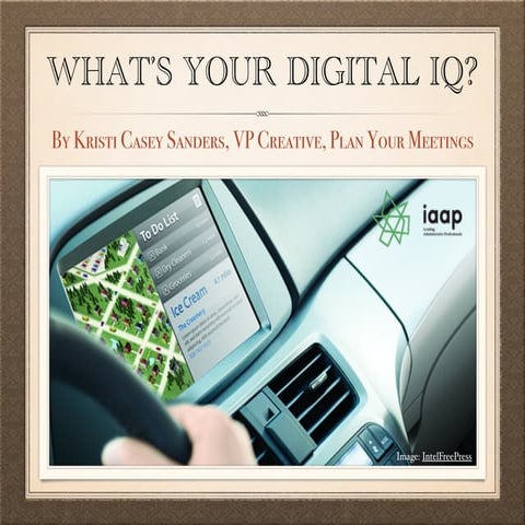 What's Your Digital IQ? Business Tech Trends & Applications by @PYMLIVE