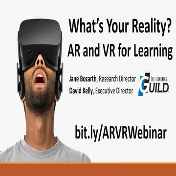 Whats Your Reality? AR and VR for Learning