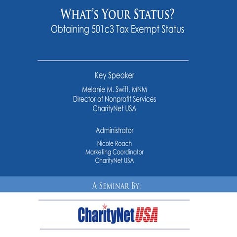 What's Your Nonprofit's 501c3 Status