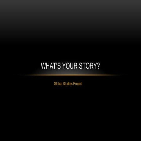 What’s Your Story Project Vocabulary