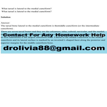 What tarsal is lateral to the medial cuneiform What tarsal is .pdf