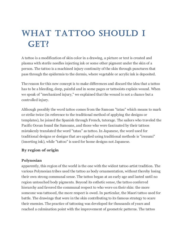 what tattoo should i get what tattoo should i get