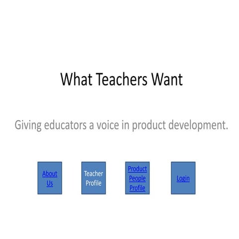 What teachers want