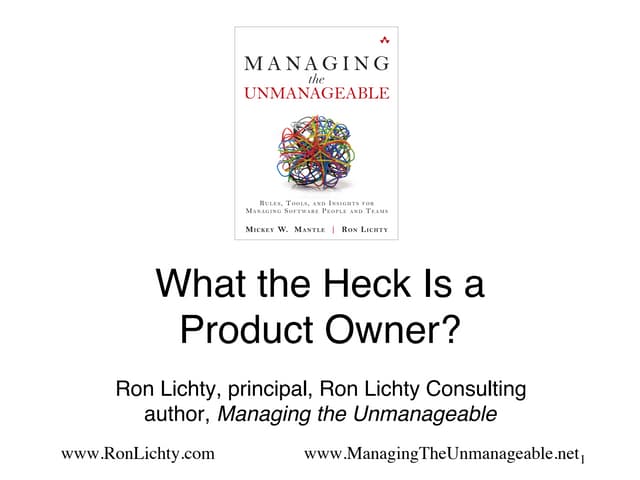 What the Heck Is a Product Owner?