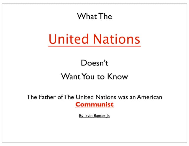 United Nations / deceiving the world 