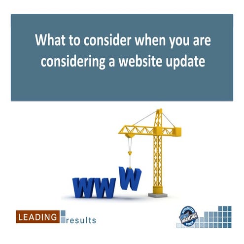 What to consider when you are considering a website update