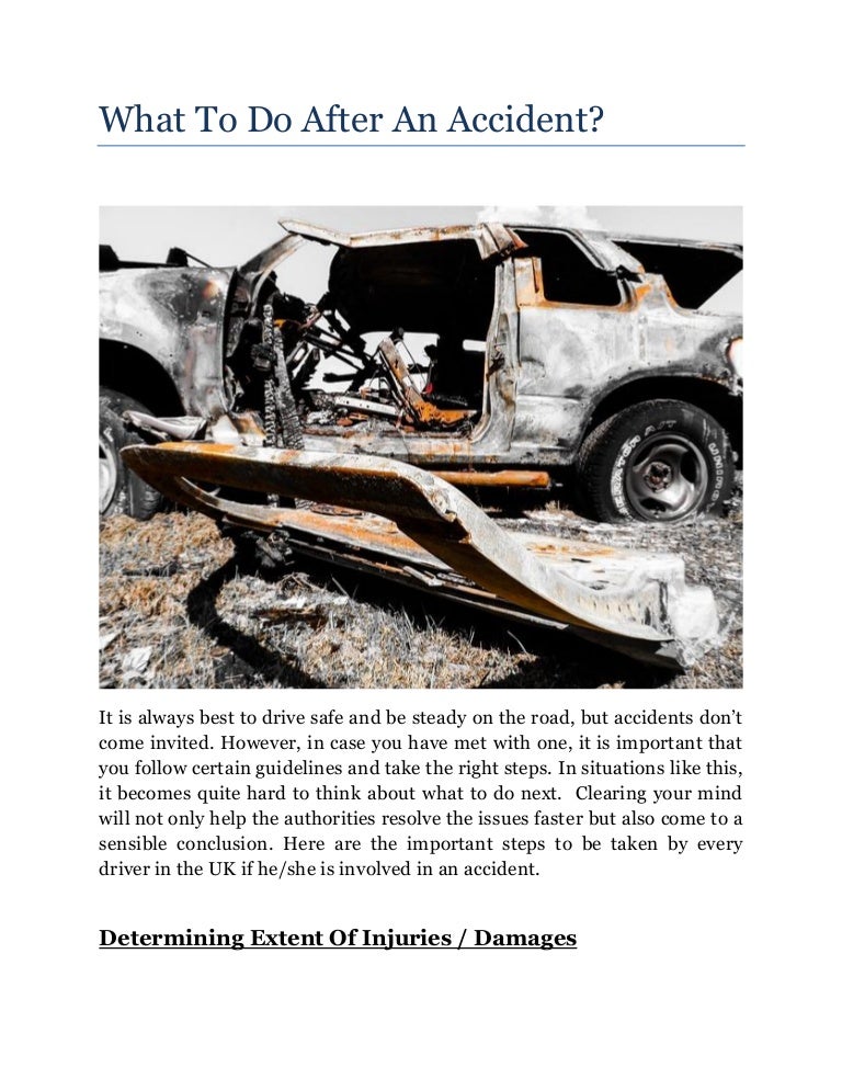 What to do after an accident?