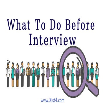 What to do before an interview