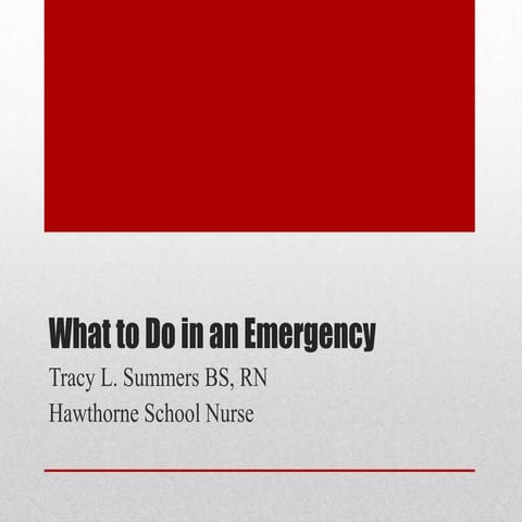What to do in an emergency 