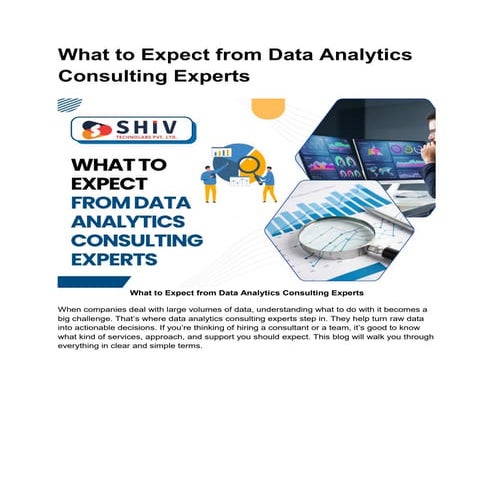 Key Roles of a Data Analytics Consulting Expert