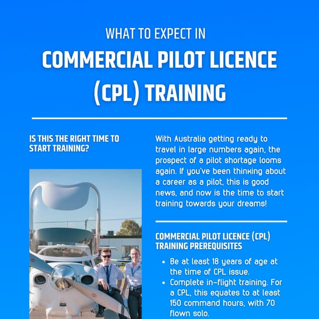 What to Expect in Commercial Pilot Licence (CPL) Training