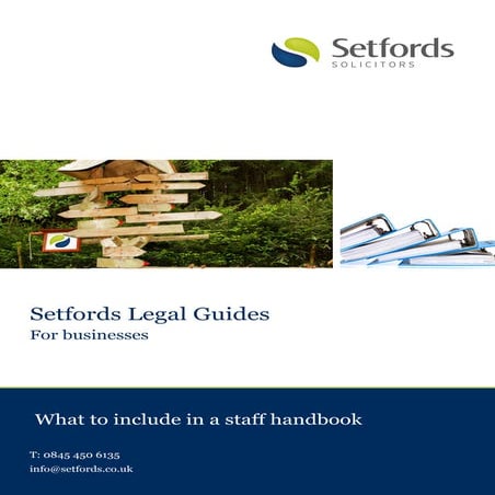 What to include in a staff handbook 