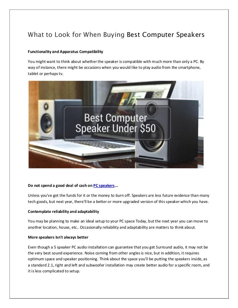 pc speakers under 50