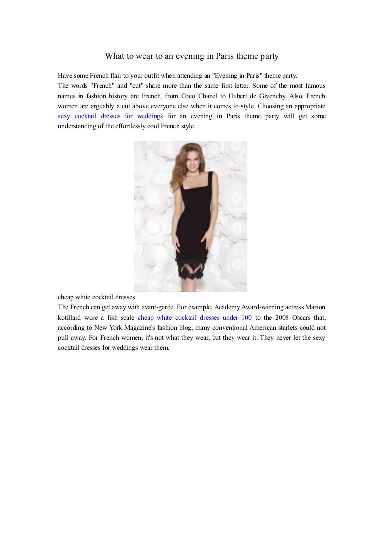 parisian cocktail dress