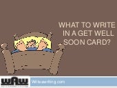 What to write in a Get Well Soon Card