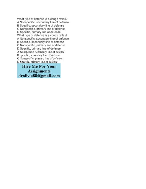 What type of defense is a cough reflex-A Nonspecific- secondary line o.pdf
