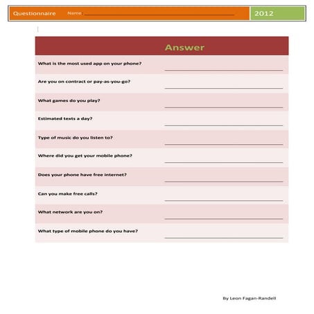 What type of mobile phone do you have | DOCX