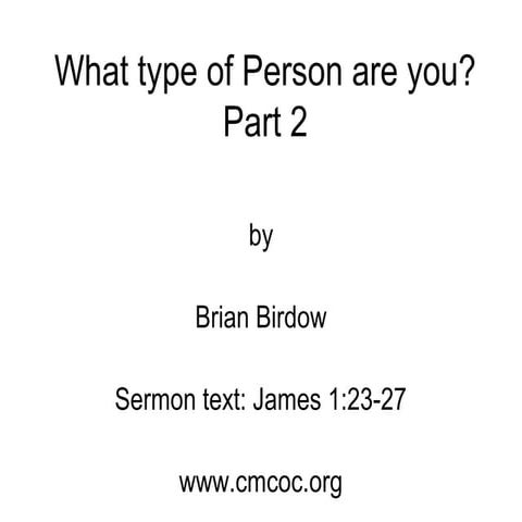 What type of person are you part 2