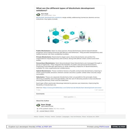 What types of blockchain development solutions are available.pdf