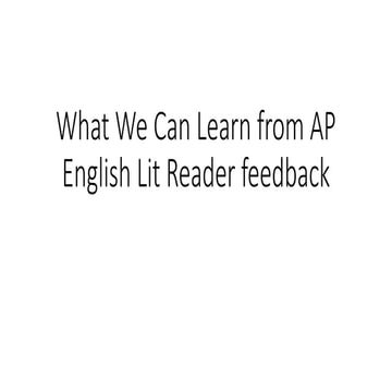 Whatwecanlearnfromaplitreaderbymrs 140914165610-phpapp01