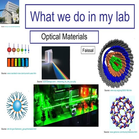 What We Do In My Lab