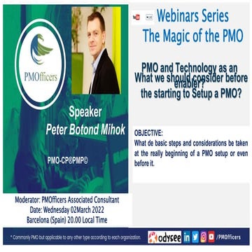 What we should consider before the starting to setup a pmo?