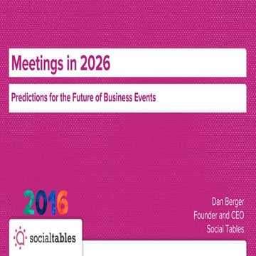 Meeting in 2026: Predictions for the Future of Business Events