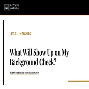 What Will Show Up on My Background Check | PDF